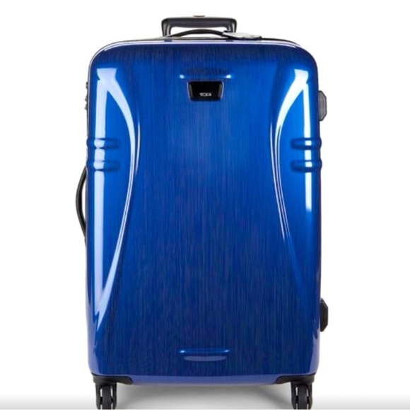 Tumi Blue Hard Shell Suitcase - Picture 2 of 8